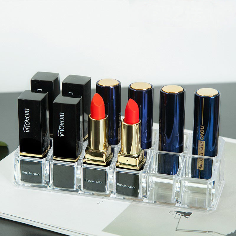 Clarity Acrylic Lipstick Grid Organizer